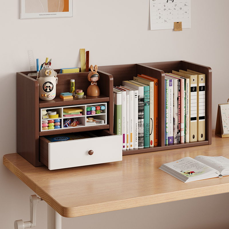 桌面置物架桌上书架立式多层书桌写字台收纳架工位整理架子